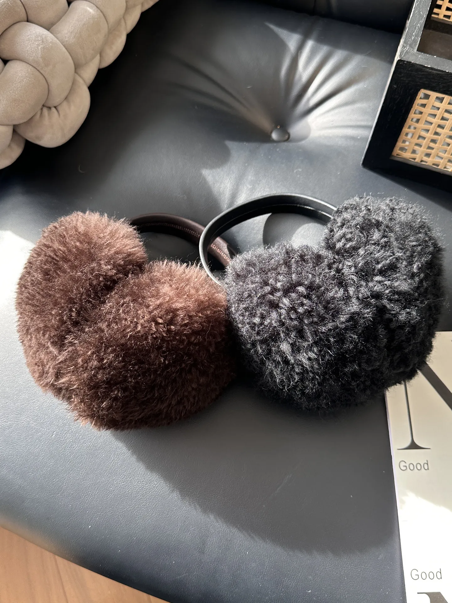 Women Genuine Sheepskin Earmuffs Real Wool Winter Warm Ear Warmer Foldable Ear Covers Cold Ear Protector Outdoor Muffs