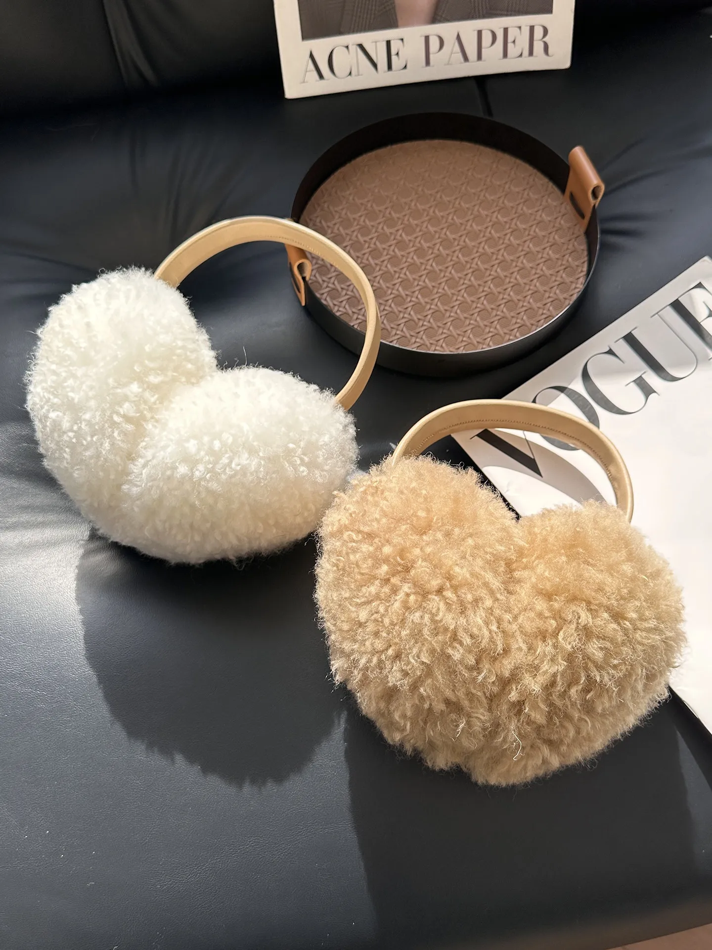 Women Genuine Sheepskin Earmuffs Real Wool Winter Warm Ear Warmer Foldable Ear Covers Cold Ear Protector Outdoor Muffs