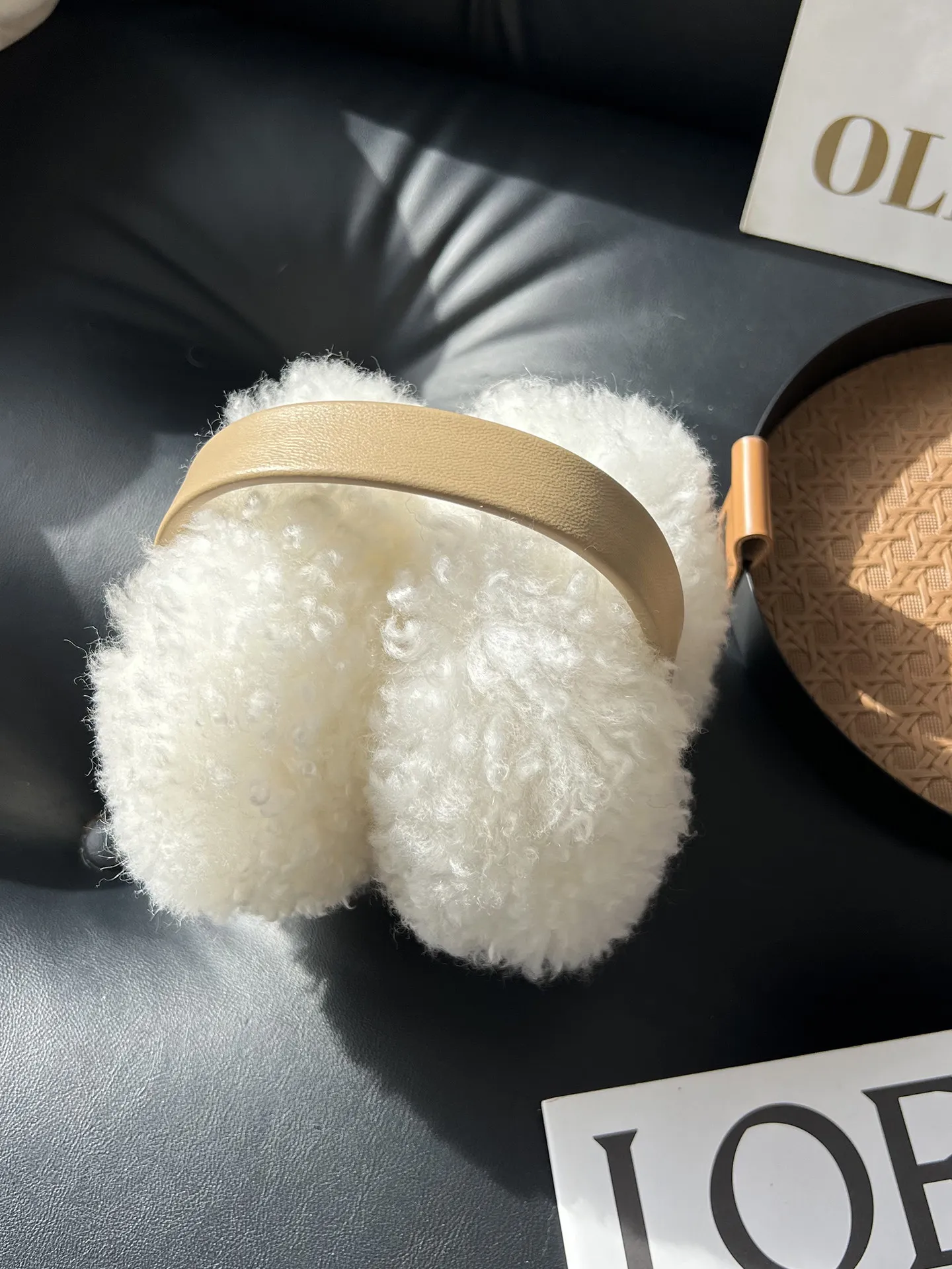 Women Genuine Sheepskin Earmuffs Real Wool Winter Warm Ear Warmer Foldable Ear Covers Cold Ear Protector Outdoor Muffs