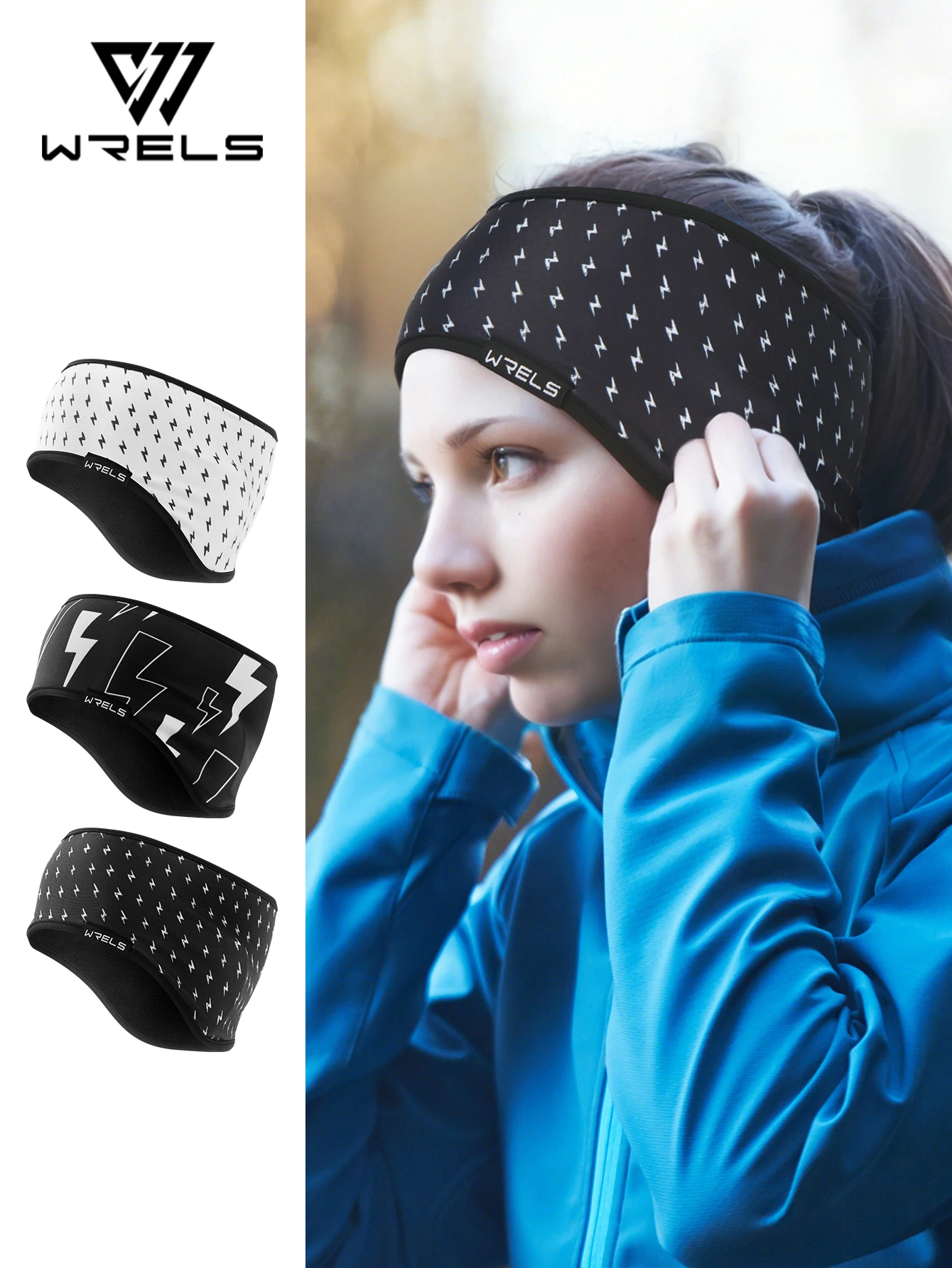 WRELS Winter Autumn Sport Ear Warmer Headbands Outdoor Running Windproof Elastic Ear Muffs Headwear Lightweight Ear Protection