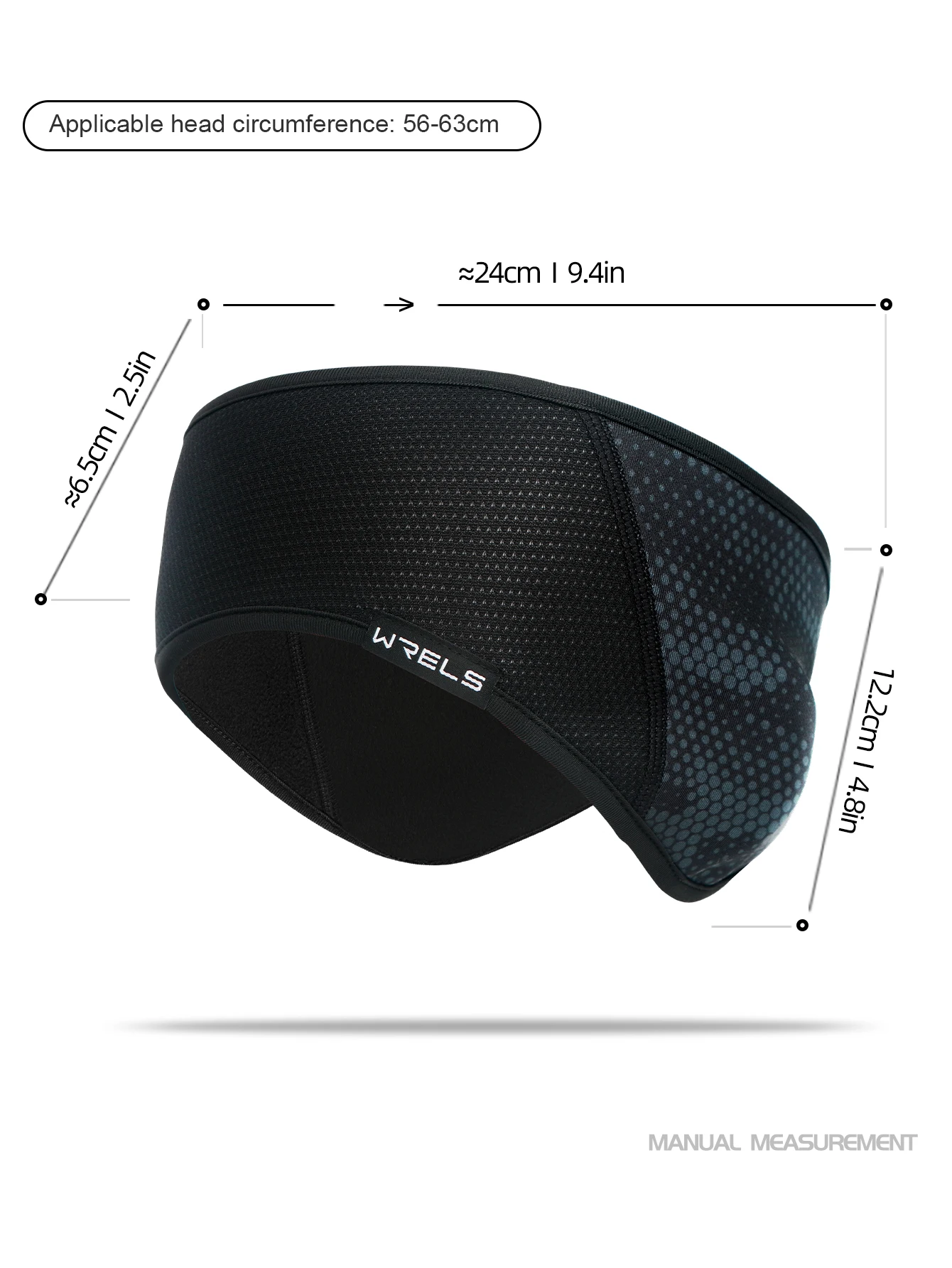 WRELS Winter Cycling Ear Warmer Headband Polar Fleece Windproof Thermal Ear Muffs Running Skiing Hiking Outdoor Sports Men Women
