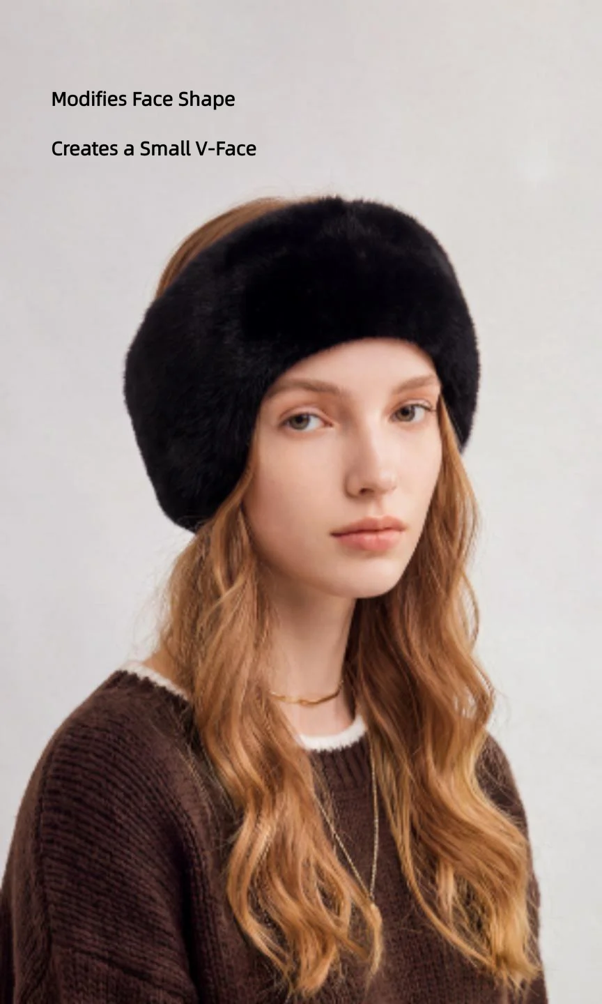Faux Fur Ear Warmers for Women Winter Warm Plush Earmuffs for Baseball Caps Adjustable Soft Ear Covers