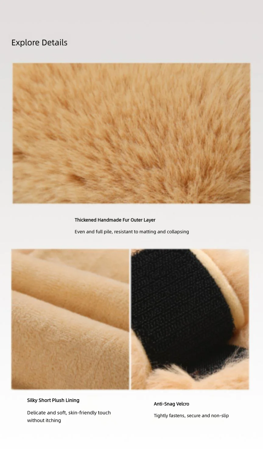 Faux Fur Ear Warmers for Women Winter Warm Plush Earmuffs for Baseball Caps Adjustable Soft Ear Covers