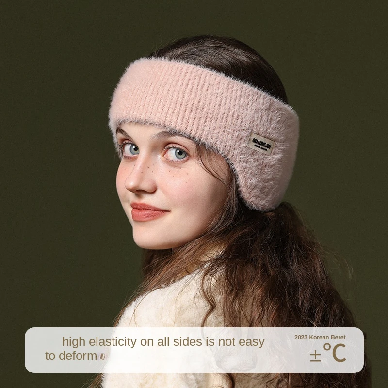 Earmuffs Hair Bands Winter Women Men Elastic Thicken Soft Comfortable Ear Warmer Fashion Skiing Outdoor Sport Hair Accessories
