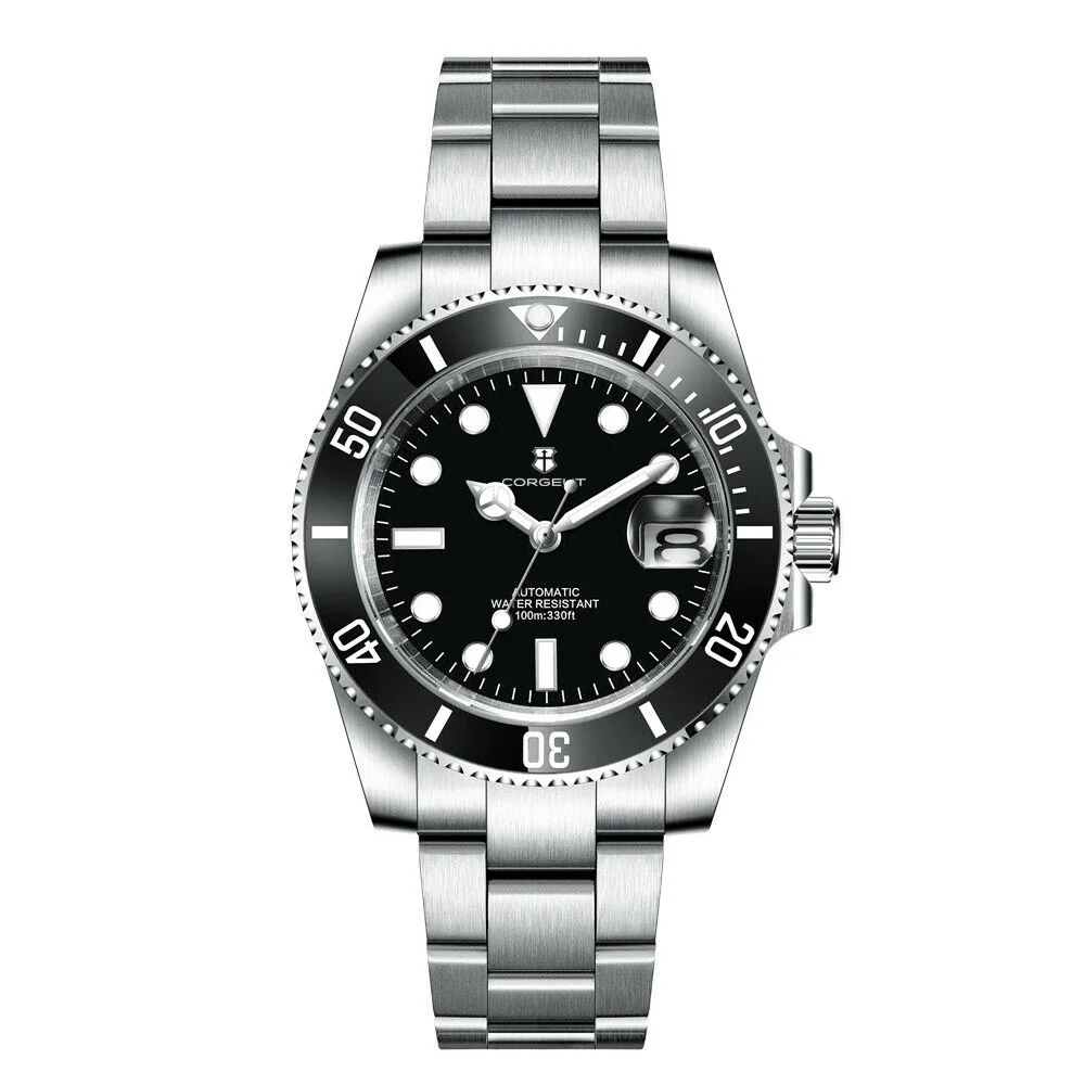 Custom Logo Men Watches Luxury 40mm NH35/MIYOTA Automatic Mechanical Wristwatches Ceramic 100M Dive Watch Sapphire Luminous