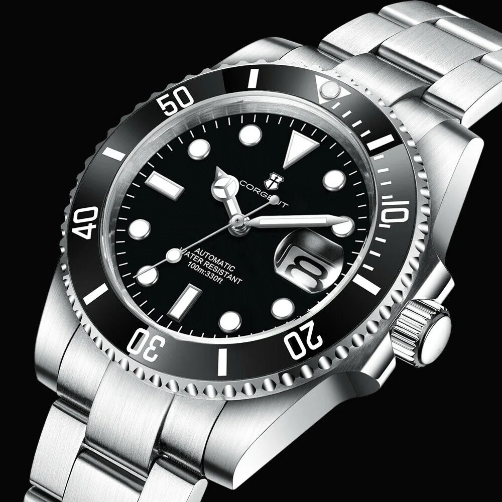 Custom Logo Men Watches Luxury 40mm NH35/MIYOTA Automatic Mechanical Wristwatches Ceramic 100M Dive Watch Sapphire Luminous