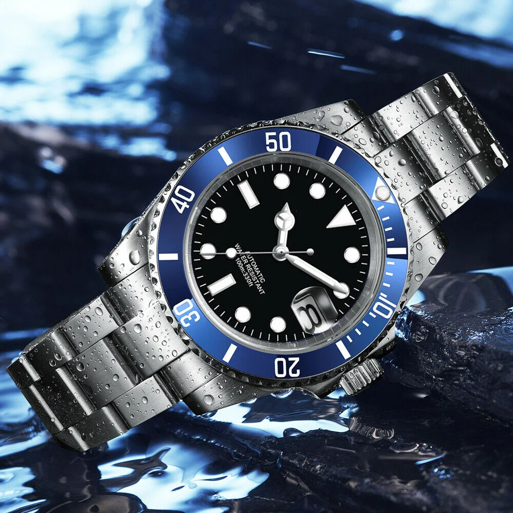 Custom Logo Men Watches Luxury 40mm NH35/MIYOTA Automatic Mechanical Wristwatches Ceramic 100M Dive Watch Sapphire Luminous