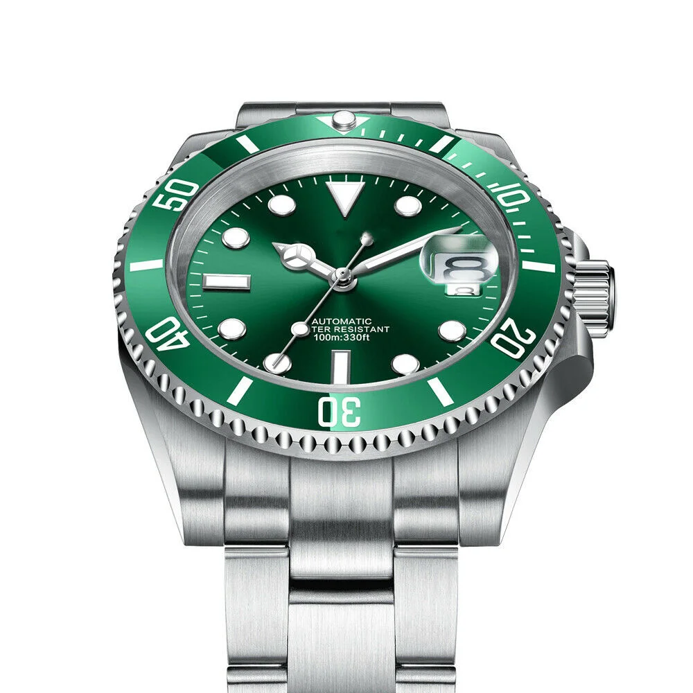 Custom Logo Men Watches Luxury 40mm NH35/MIYOTA Automatic Mechanical Wristwatches Ceramic 100M Dive Watch Sapphire Luminous
