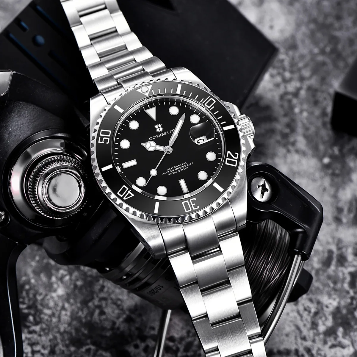 Custom Logo Men Watches Luxury 40mm NH35/MIYOTA Automatic Mechanical Wristwatches Ceramic 100M Dive Watch Sapphire Luminous