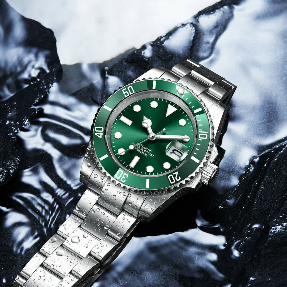 Custom Logo Men Watches Luxury 40mm NH35/MIYOTA Automatic Mechanical Wristwatches Ceramic 100M Dive Watch Sapphire Luminous