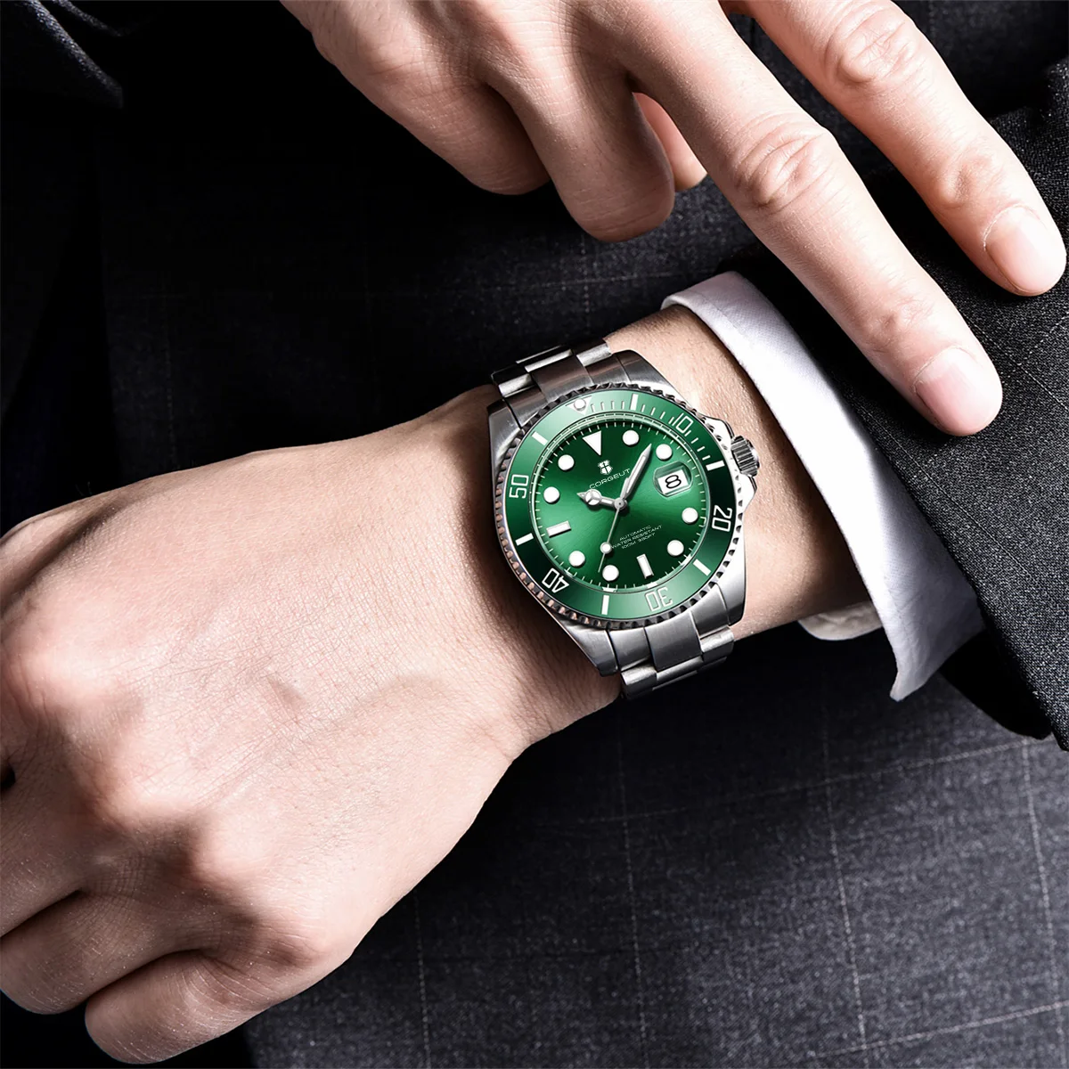 Custom Logo Men Watches Luxury 40mm NH35/MIYOTA Automatic Mechanical Wristwatches Ceramic 100M Dive Watch Sapphire Luminous