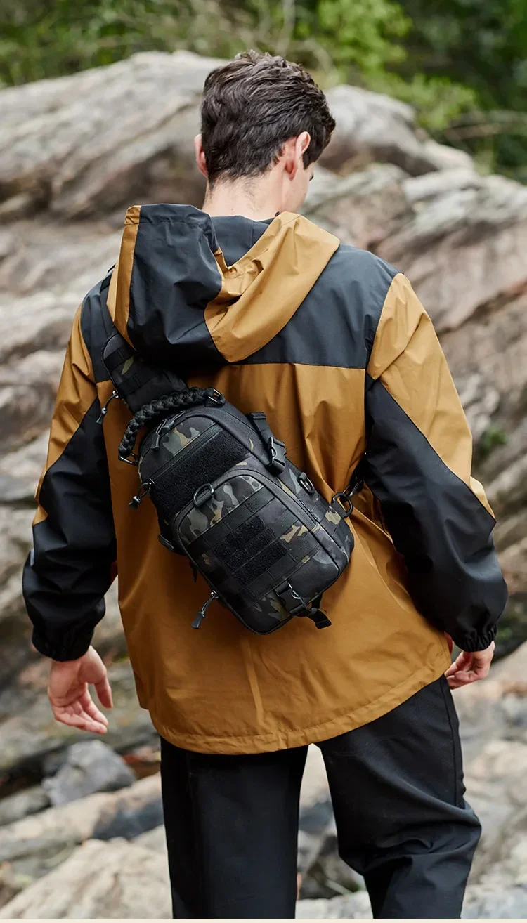 Outdoor Camping Chest Bag Tactical Backpack Sports Shoulder Hiking Climbing Ride Fishing Moore Sling EDC Fanny Pack