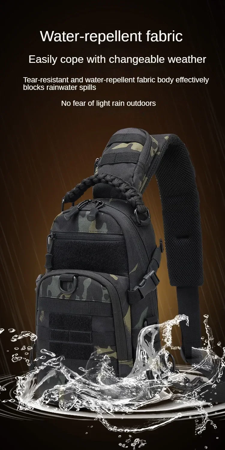 Outdoor Camping Chest Bag Tactical Backpack Sports Shoulder Hiking Climbing Ride Fishing Moore Sling EDC Fanny Pack