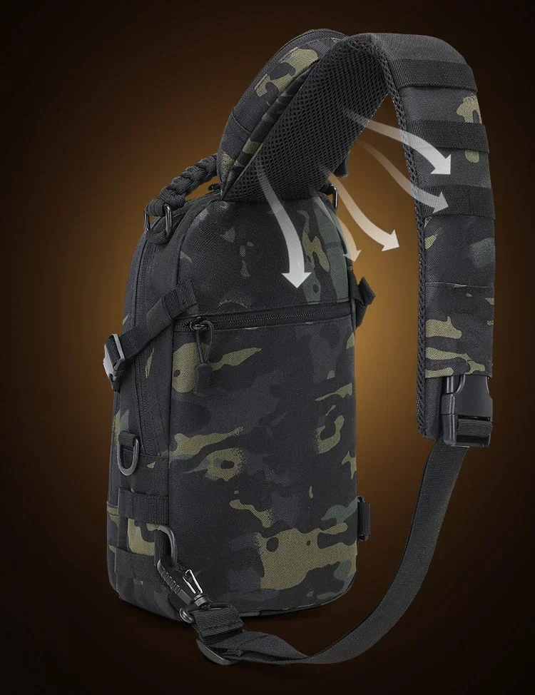 Outdoor Camping Chest Bag Tactical Backpack Sports Shoulder Hiking Climbing Ride Fishing Moore Sling EDC Fanny Pack