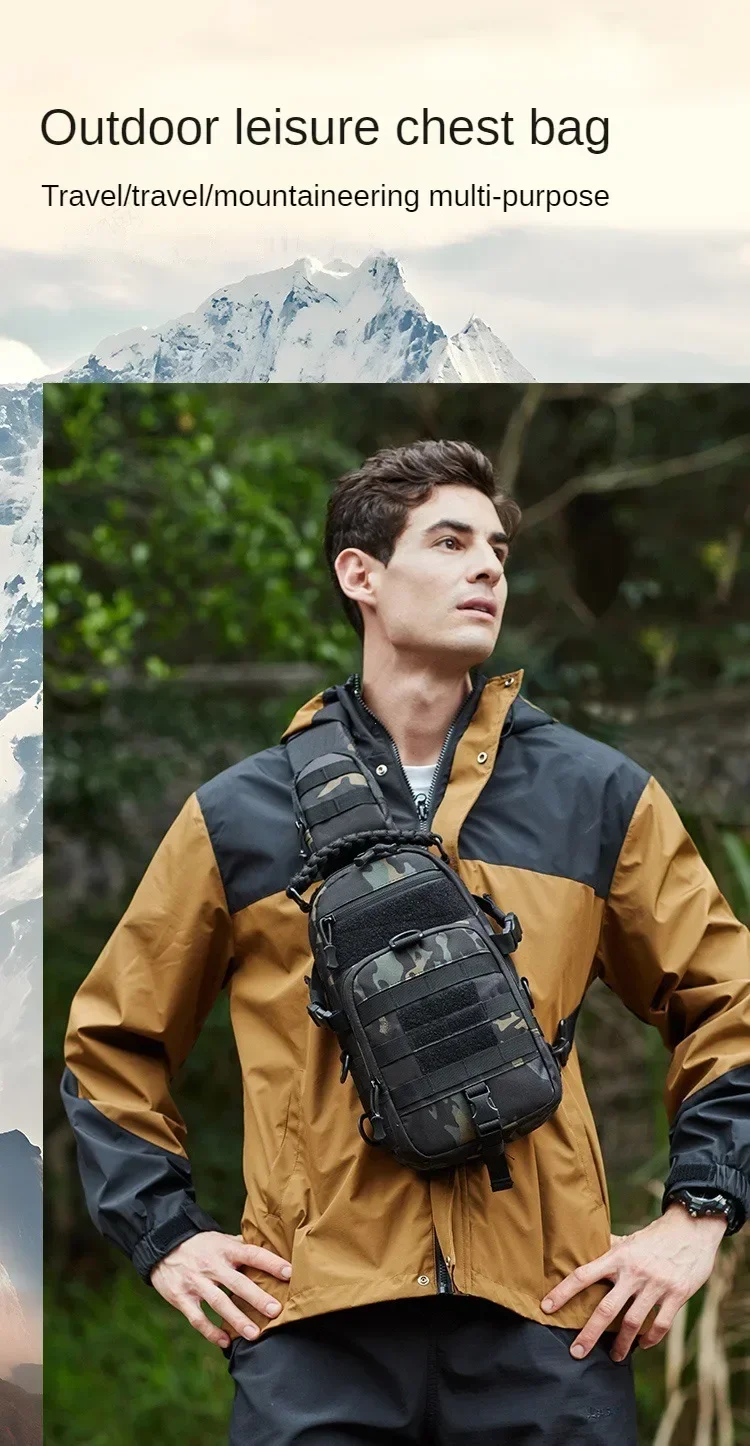 Outdoor Camping Chest Bag Tactical Backpack Sports Shoulder Hiking Climbing Ride Fishing Moore Sling EDC Fanny Pack