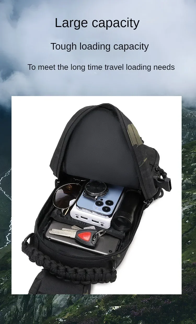Outdoor Camping Chest Bag Tactical Backpack Sports Shoulder Hiking Climbing Ride Fishing Moore Sling EDC Fanny Pack