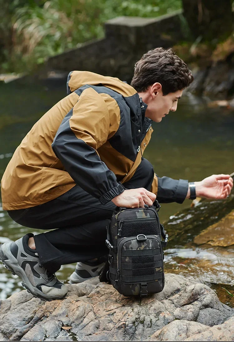 Outdoor Camping Chest Bag Tactical Backpack Sports Shoulder Hiking Climbing Ride Fishing Moore Sling EDC Fanny Pack
