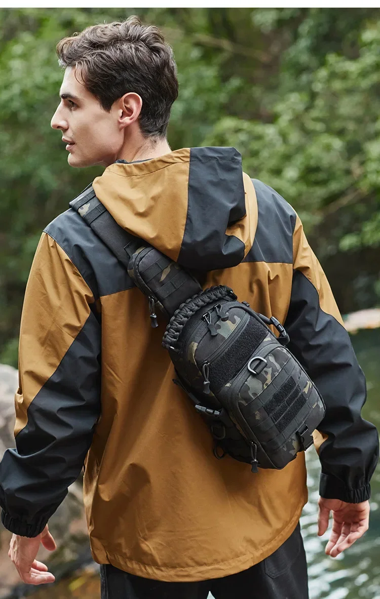 Outdoor Camping Chest Bag Tactical Backpack Sports Shoulder Hiking Climbing Ride Fishing Moore Sling EDC Fanny Pack