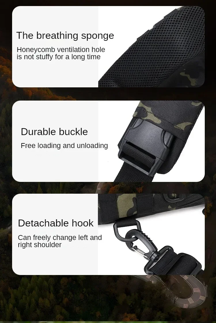 Outdoor Camping Chest Bag Tactical Backpack Sports Shoulder Hiking Climbing Ride Fishing Moore Sling EDC Fanny Pack