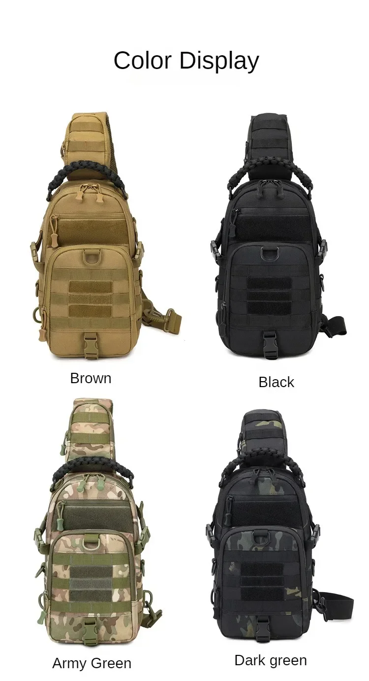 Outdoor Camping Chest Bag Tactical Backpack Sports Shoulder Hiking Climbing Ride Fishing Moore Sling EDC Fanny Pack