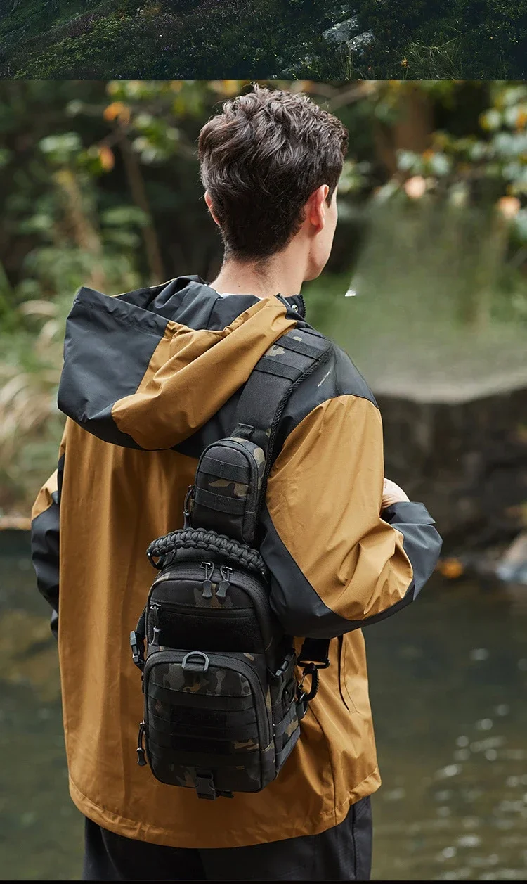 Outdoor Camping Chest Bag Tactical Backpack Sports Shoulder Hiking Climbing Ride Fishing Moore Sling EDC Fanny Pack