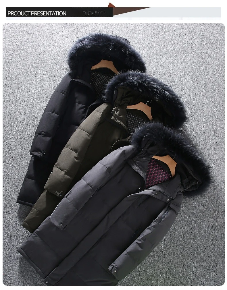 Canada Fashion Men's Down Coats And Parkas Men White Goose Down Jacket Long Padding Winter Puffer Jacket Man Luxury HYX90985