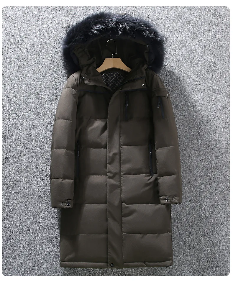 Canada Fashion Men's Down Coats And Parkas Men White Goose Down Jacket Long Padding Winter Puffer Jacket Man Luxury HYX90985