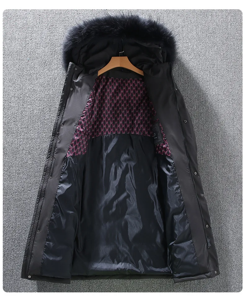Canada Fashion Men's Down Coats And Parkas Men White Goose Down Jacket Long Padding Winter Puffer Jacket Man Luxury HYX90985