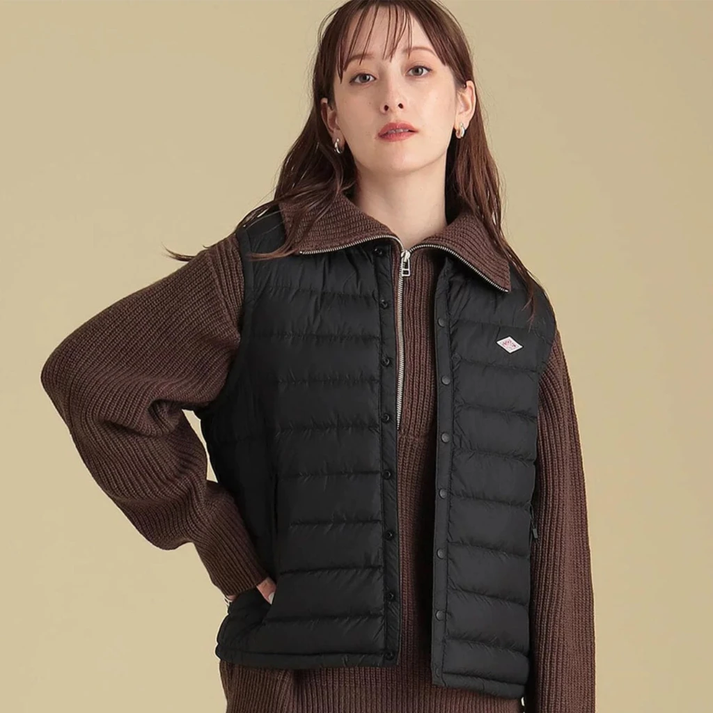 DANTON Lightweight Puffer Vest Men Women Casual Fashion Quilted Sleeveless Jacket Warm Casual Outdoor Travel Layering Waistcoat