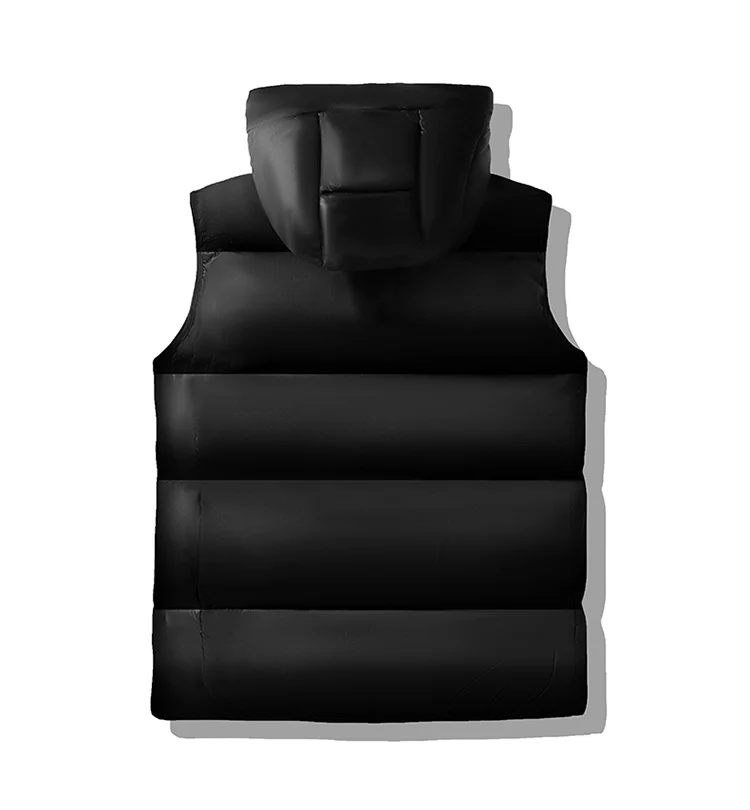 White Duck Down Vest Men Detachable Hood Sleeveless Jacket Male Autumn Puffer Waistcoat Black Gold Warm Korean Style Casual 5XL