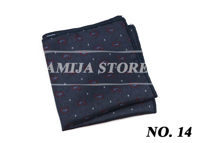 Vintage Paisley Men Pocket Square British Design Hankies Floral Print Handkerchief Striped Chest Towel Suit Accessories For Man