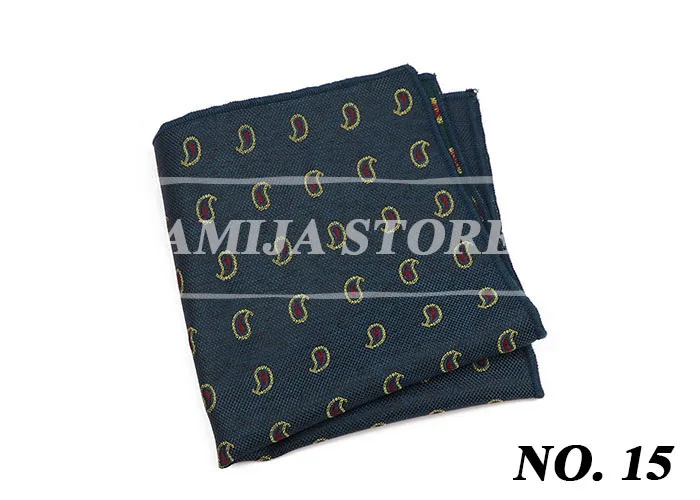 Vintage Paisley Men Pocket Square British Design Hankies Floral Print Handkerchief Striped Chest Towel Suit Accessories For Man