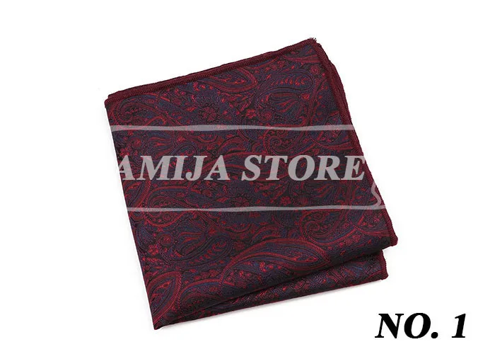 Vintage Paisley Men Pocket Square British Design Hankies Floral Print Handkerchief Striped Chest Towel Suit Accessories For Man