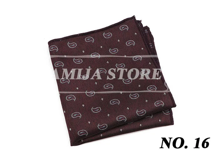Vintage Paisley Men Pocket Square British Design Hankies Floral Print Handkerchief Striped Chest Towel Suit Accessories For Man