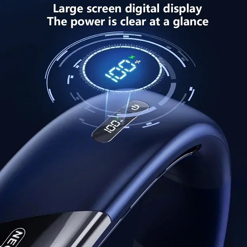 Lenovo 10000mAh Portable Neck Fan Bladeless Silent Fan USB Rechargeable 3 Speeds Mute Wireless Electric Neck Cooler Fan 2026New