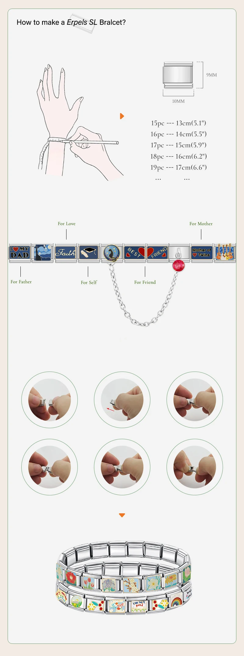 2025 New Fashion 26 English Letter Italian Charm Chain DIY Bracelet Gold Plated Letter Neutral Jewelry