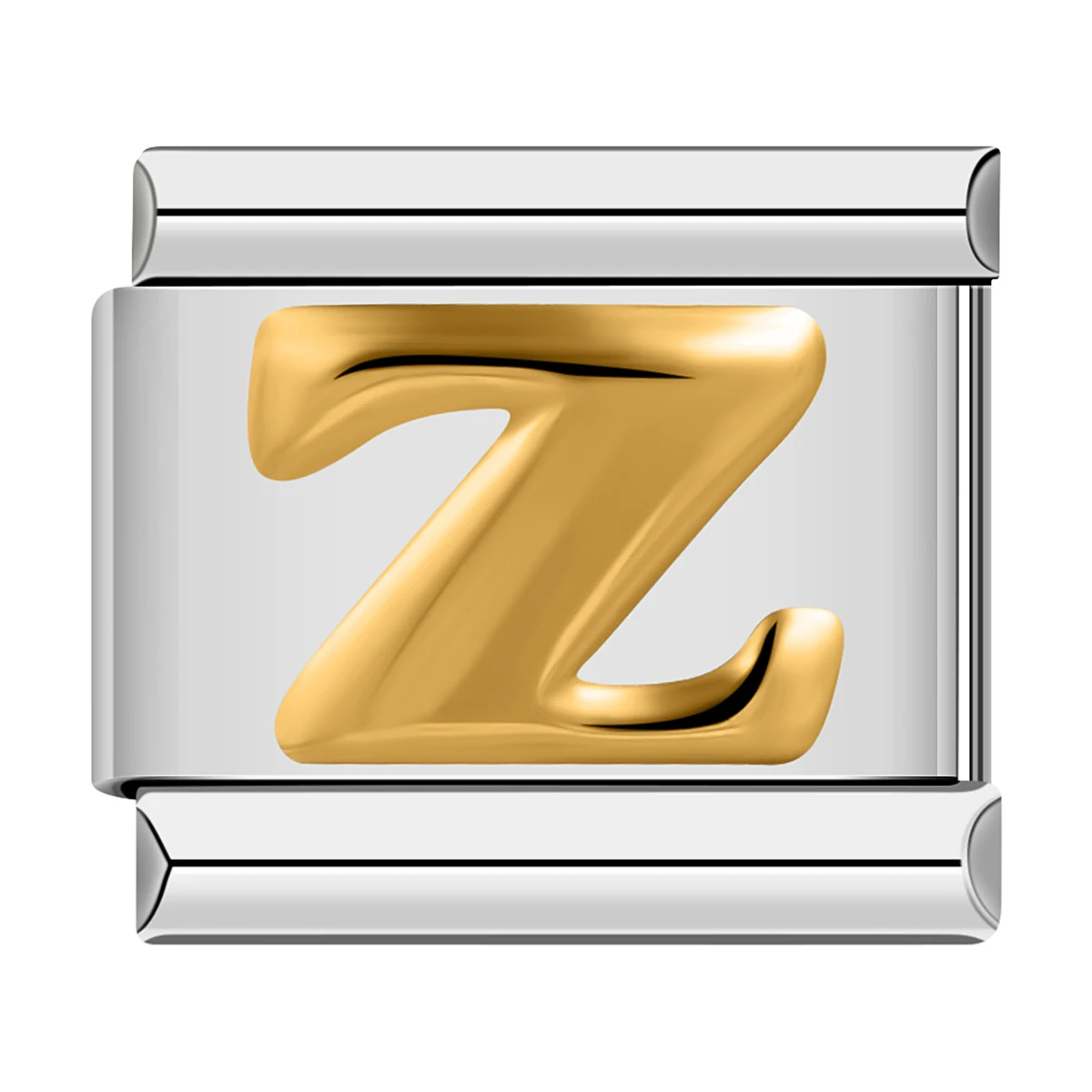 2025 New Fashion 26 English Letter Italian Charm Chain DIY Bracelet Gold Plated Letter Neutral Jewelry