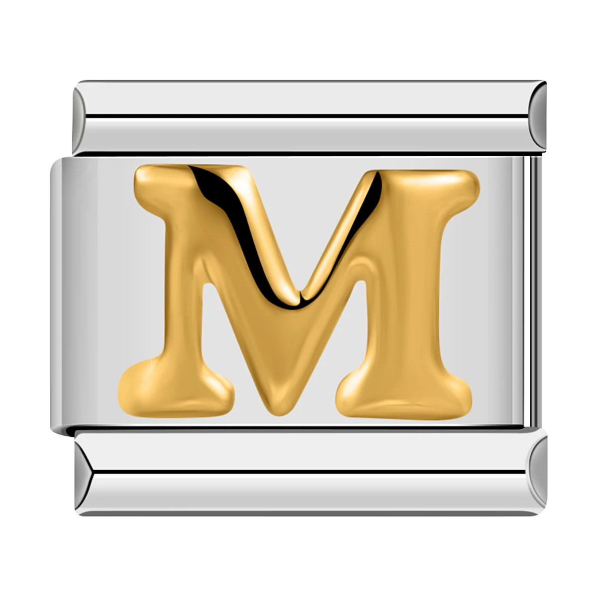 2025 New Fashion 26 English Letter Italian Charm Chain DIY Bracelet Gold Plated Letter Neutral Jewelry