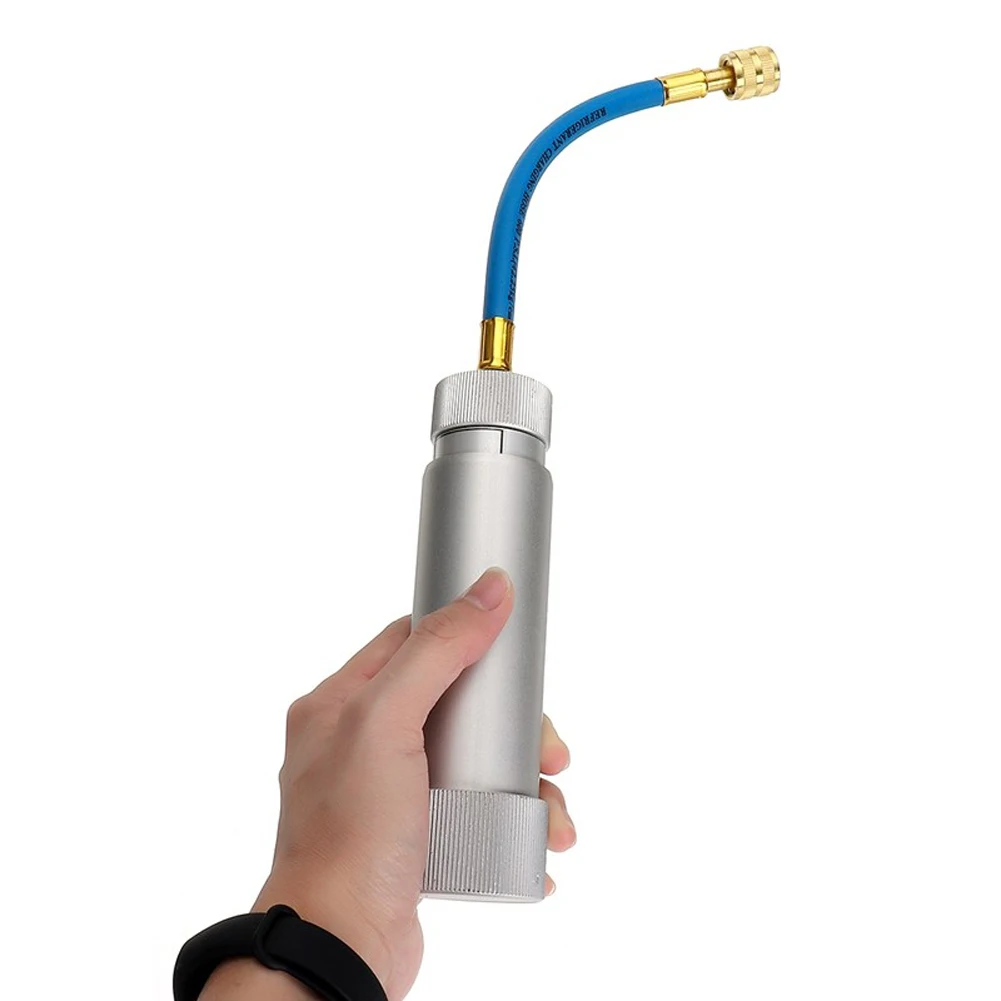 R134A Liquid Fuel Injector 2Oz Oil/Dye Syringe Car Air Conditioner Refill Dye/Oil Injector 1/4 Inch Sae Refrigerant Fluid Filler