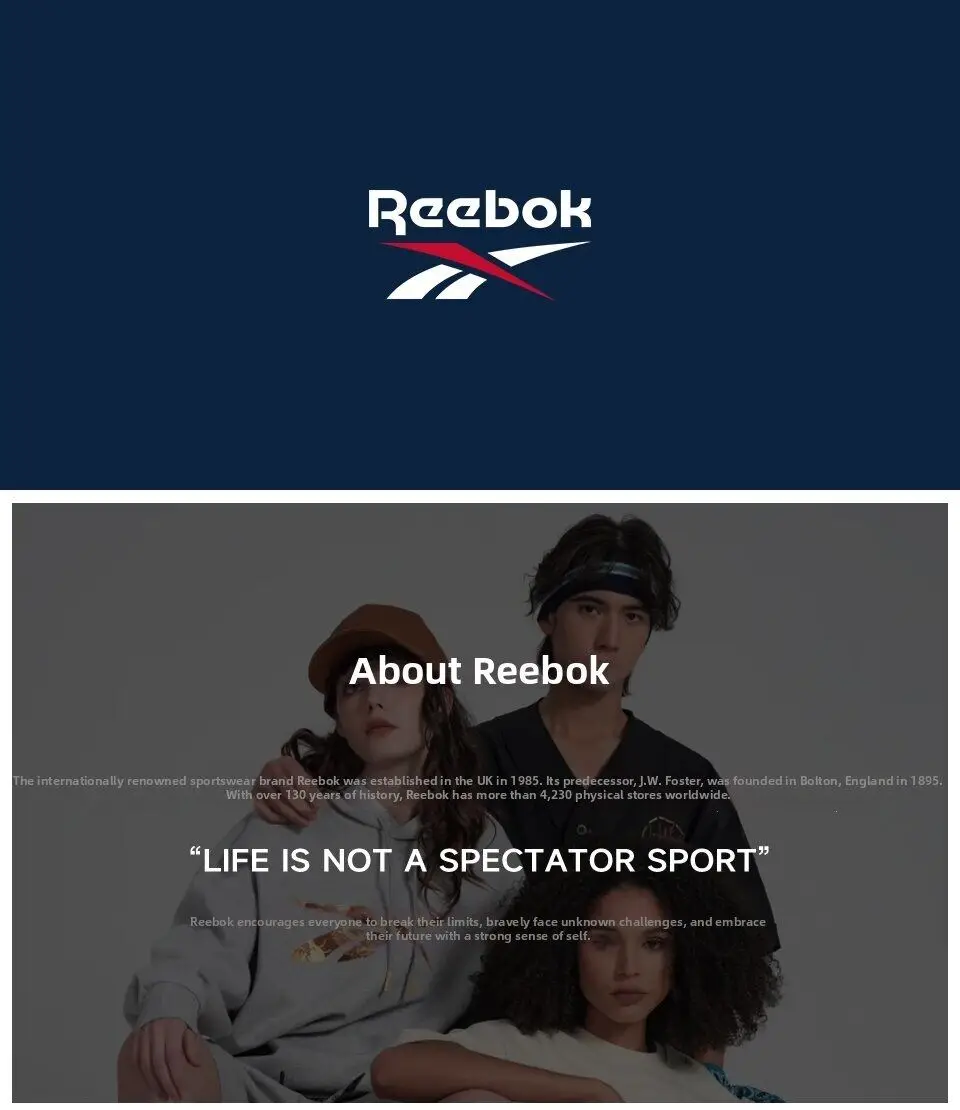 REEBOK Casual Lightweight Crossbody Waist Bag Unisex Outdoor Sport Fanny Pack Women Men Phone Side Belt Bag Bum Bag