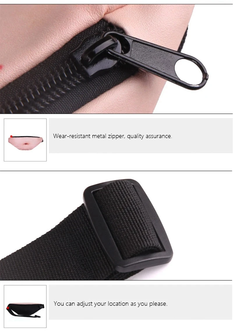 Fun Beer Belly Fanny Mobile Waist Bag, Innovative Fake Dad Belly Adjustable Multifunctional Large Capacity Belt Sports Packs Bag