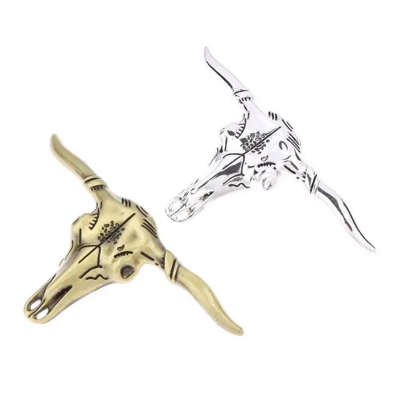 New Sale Western Cowboy Retro Zinc Alloy Cow Head Shaped Belt Buckle Accessories Diy Men's Versatile And Stylish Belt Decoration