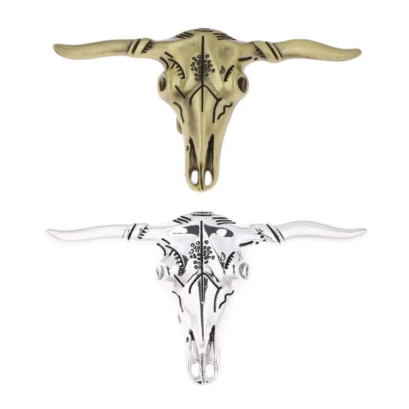 New Sale Western Cowboy Retro Zinc Alloy Cow Head Shaped Belt Buckle Accessories Diy Men's Versatile And Stylish Belt Decoration