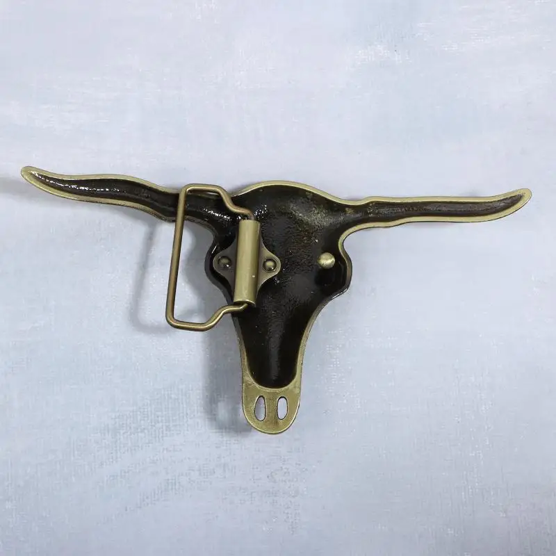 New Sale Western Cowboy Retro Zinc Alloy Cow Head Shaped Belt Buckle Accessories Diy Men's Versatile And Stylish Belt Decoration