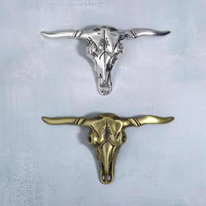 New Sale Western Cowboy Retro Zinc Alloy Cow Head Shaped Belt Buckle Accessories Diy Men's Versatile And Stylish Belt Decoration