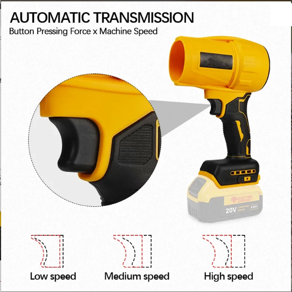 Cordless High Power Turbo Jet Fan 700W/300W Electric Wireless Air Blower Violent Car Pet Dryer for Makita/Milwauk
