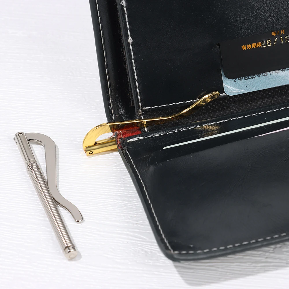 1Pc Portable Money Clip Metal Cash Holder Spring Clamp Bar Wallet Replace Parts Simple Bifold Durable Wallet Accessory 4Colors