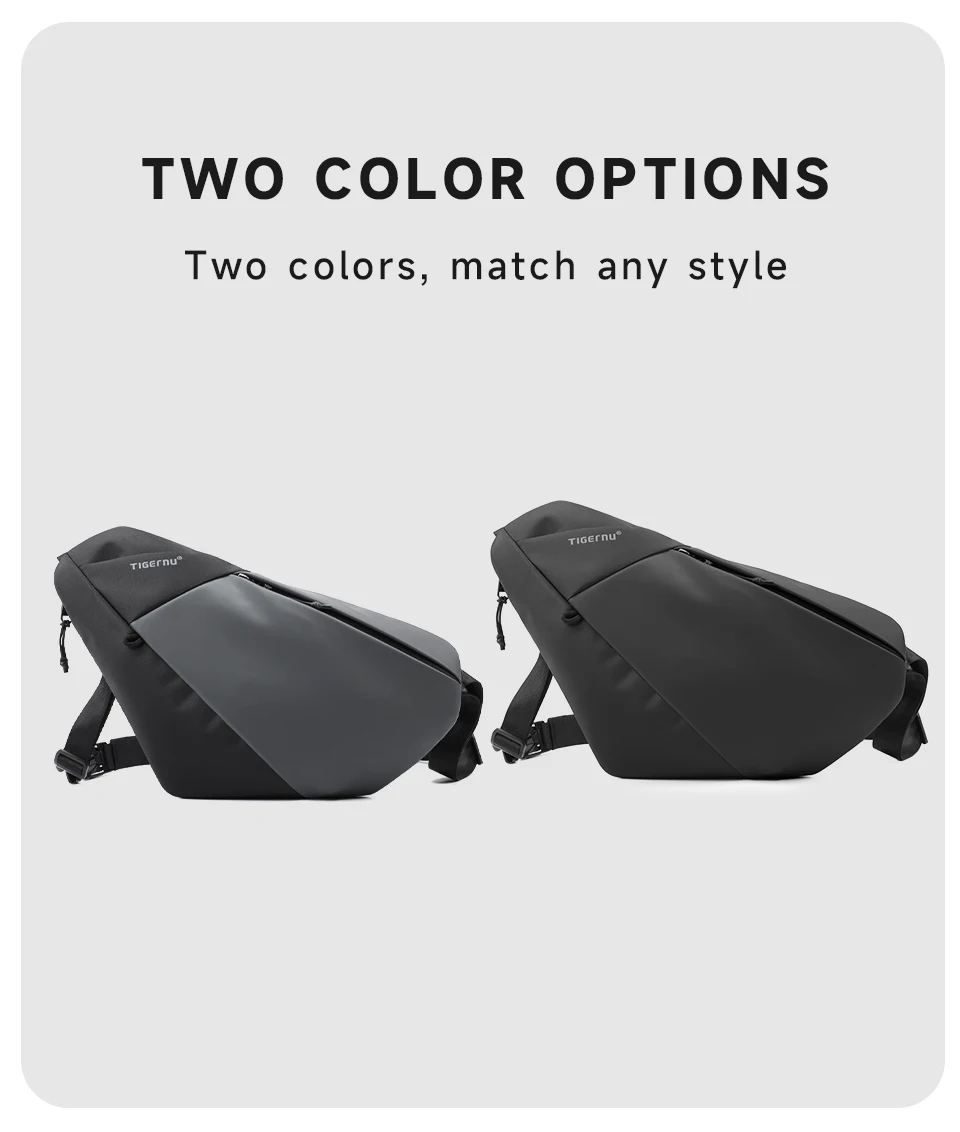 Tigernu Men Waterproof Crossbody Sling Bag Magnetic Buckle Multi Pocket Chest Bag For Travel Daily Commute