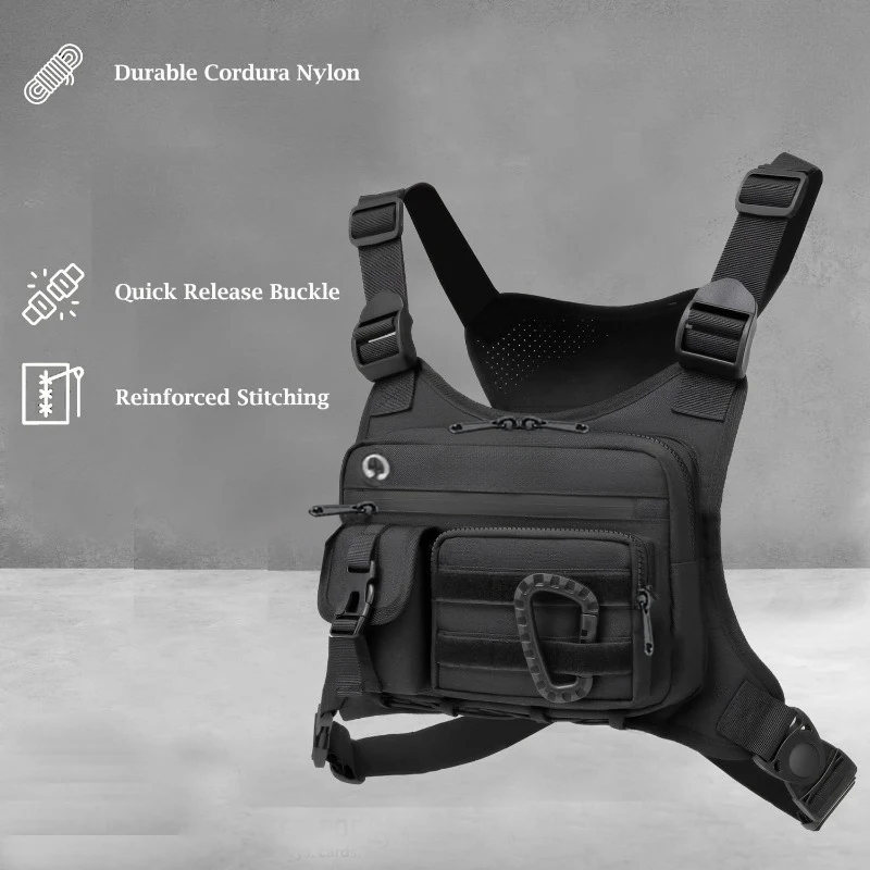 Chest Bags Outdoor Chest Bag For Men and Women, Tactical Vest For Running, Cycling, EDC Chest Pack Rig For Sports and Workouts