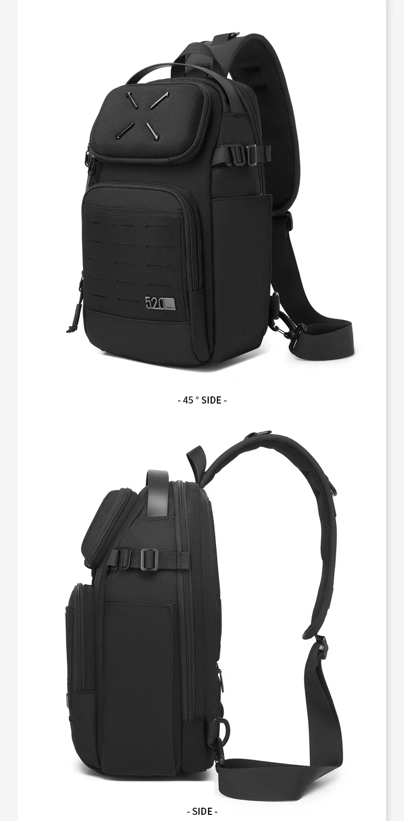 Men's Outdoor Leisure Cycling Crossbody Bag High-Quality Shoulder Bag Travel Waterproof Sports Fitness Chestbag
